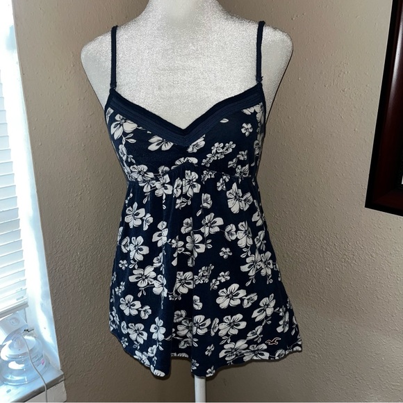 Hollister Tops - Vintage Y2K Hollister 2000s Floral Babydoll Tank Top